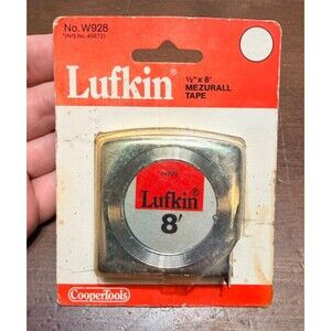 Vintage Lufkin 8ft Tape Measure W928 New Old Stock USA NOS